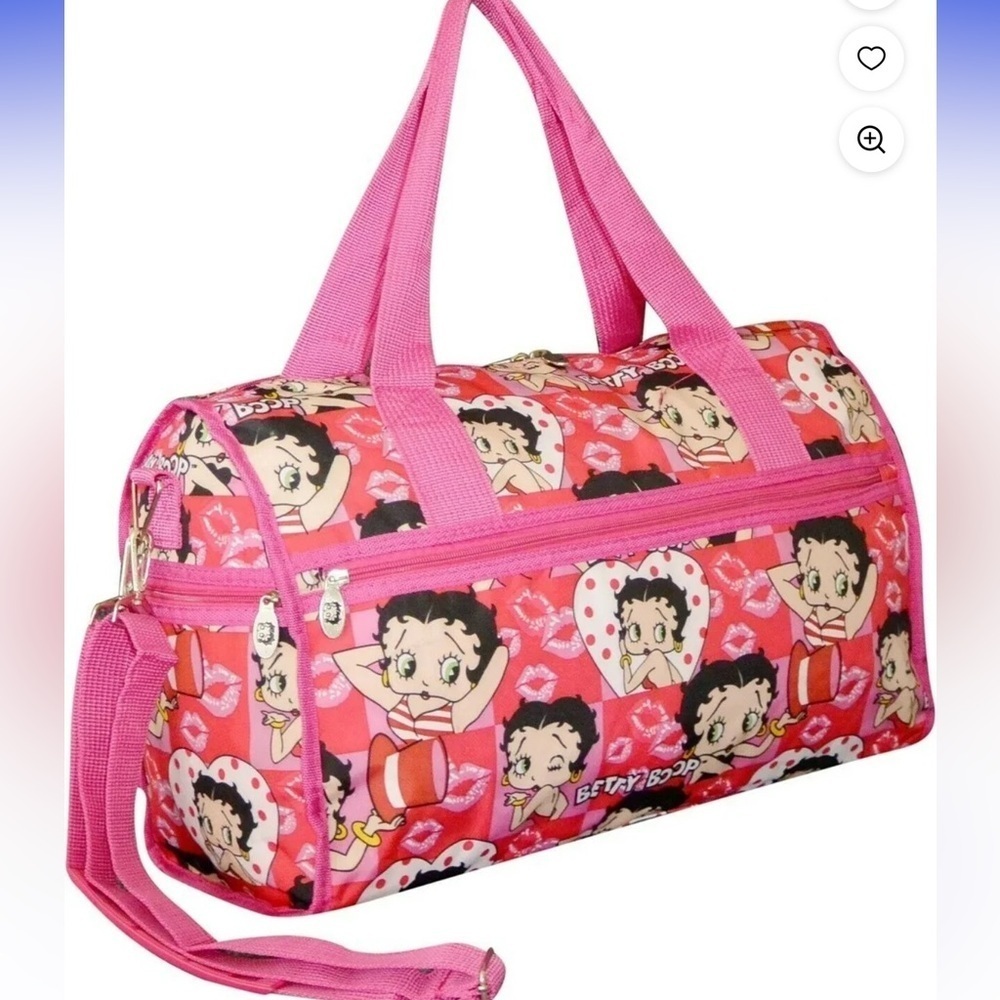 Betty Boop, large duffel pink bag